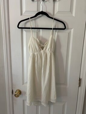 Forever 21 Cream Spaghetti Strap Slip Dress